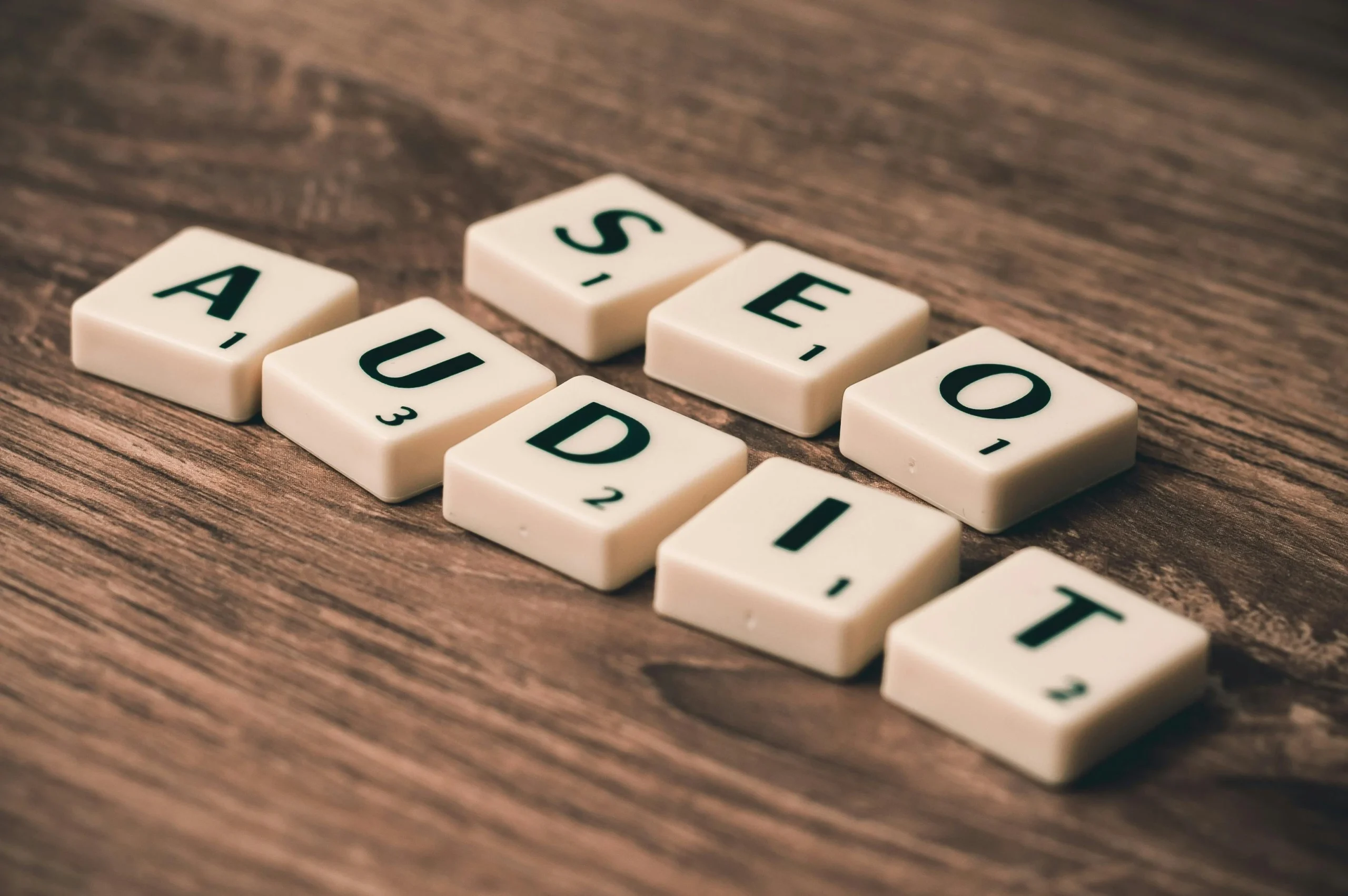 SEO audit in beige boxes individual